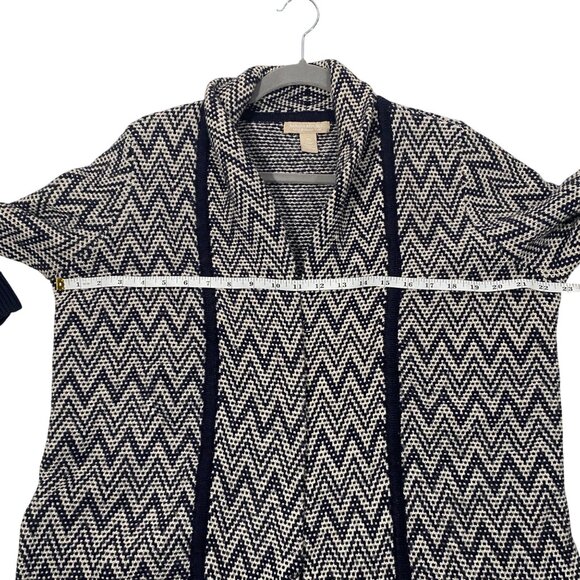 Banana Republic Chevron open front Cardigan XL Italian Yarn Merino Wool blend - Picture 6 of 8
